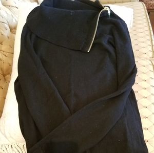 Black sweater with side zipper